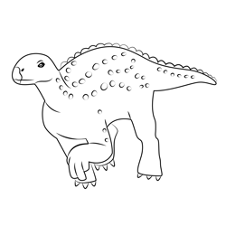 Wooden Dinosaur Free Coloring Page for Kids