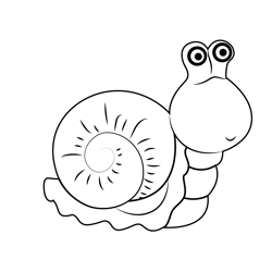 Funny Snail Sculpture Free Coloring Page for Kids