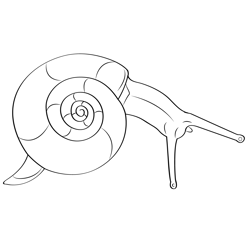 Garlic Glass Snail Free Coloring Page for Kids