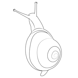 Yellow Snail Free Coloring Page for Kids