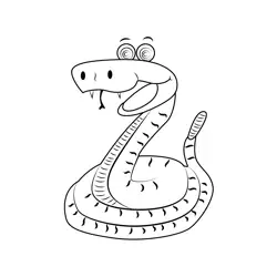 Green Rattlesnake Free Coloring Page for Kids