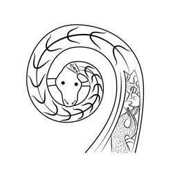 Nautical Carving Snake Free Coloring Page for Kids