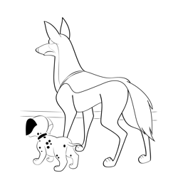 101 Dalmatians Pic Free Coloring Page for Kids