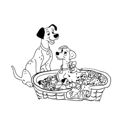 101 Dalmations 2 Free Coloring Page for Kids