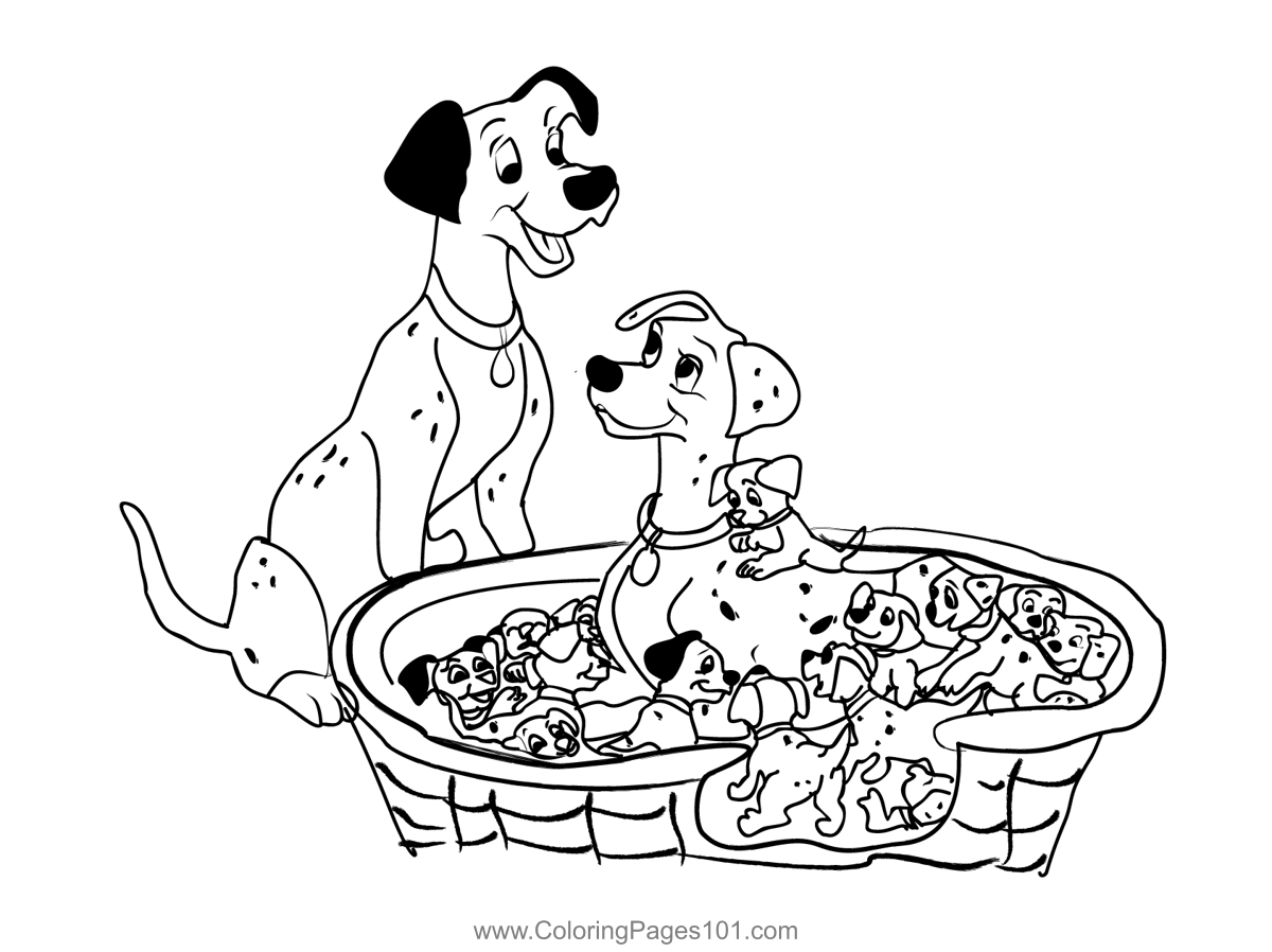 101 Dalmations 2 Coloring Page - 101 Dalmations 2 