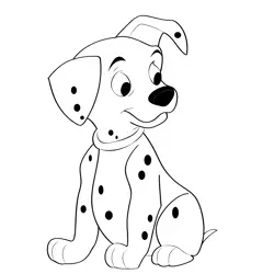 Cute Dog Free Coloring Page for Kids