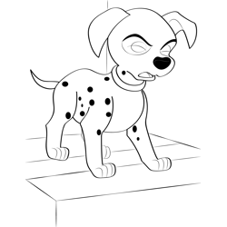 Dalmatians Angry Free Coloring Page for Kids