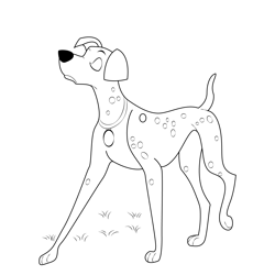 Dalmatians Walking Free Coloring Page for Kids