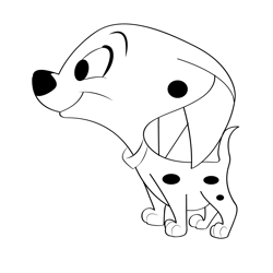 Funny Dalmatians Free Coloring Page for Kids