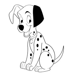 Funny Dog Free Coloring Page for Kids