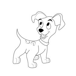 Happy Dalmatians Free Coloring Page for Kids