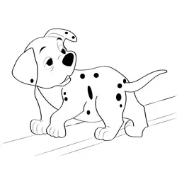 Little Dog Free Coloring Page for Kids