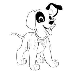 Naughty Puppy Free Coloring Page for Kids