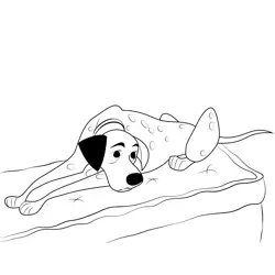 Relaxing Dalmatians Free Coloring Page for Kids