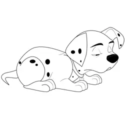Sad Dalmations Free Coloring Page for Kids