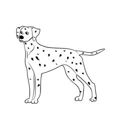 102 Dalmatians Free Coloring Page for Kids