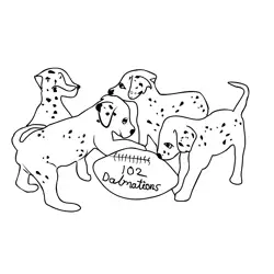 102 Dalmations 3 Free Coloring Page for Kids