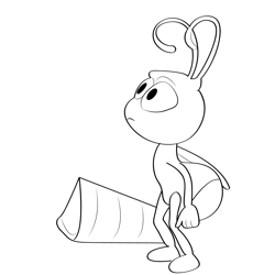 Bug Looking Up Free Coloring Page for Kids