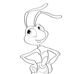 Cute Bug Free Coloring Page for Kids