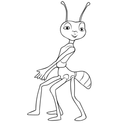 Lady Ant Free Coloring Page for Kids