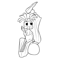 Queen Of Ant Sitting In The Chear Free Coloring Page for Kids