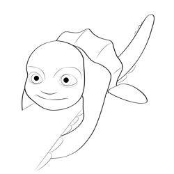 Babby Turtle Free Coloring Page for Kids