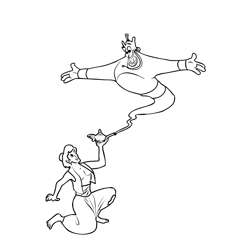 Aladdin 2 Free Coloring Page for Kids