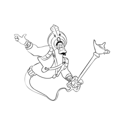 Genie1 Free Coloring Page for Kids