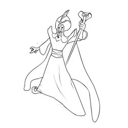 Jafar Free Coloring Page for Kids