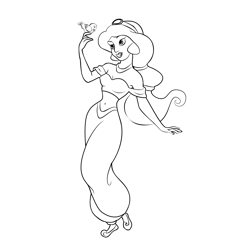 Jasmine 2 Free Coloring Page for Kids
