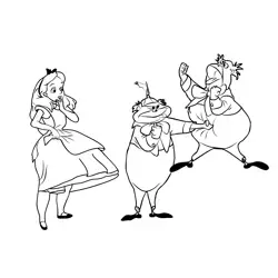 Alice In Wonderland 2 Free Coloring Page for Kids