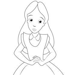 Beautiful Alice Free Coloring Page for Kids