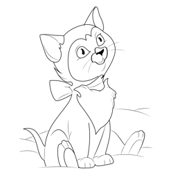 Cat Free Coloring Page for Kids