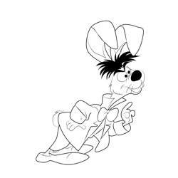 Funny Rabbit Free Coloring Page for Kids