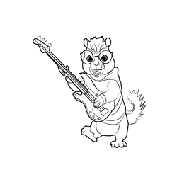 Alvin And The Chipmunk 2 Free Coloring Page for Kids