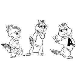 Alvin And The Chipmunks 2 Free Coloring Page for Kids