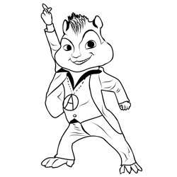 Alvin And The Chipmunks 3 Free Coloring Page for Kids