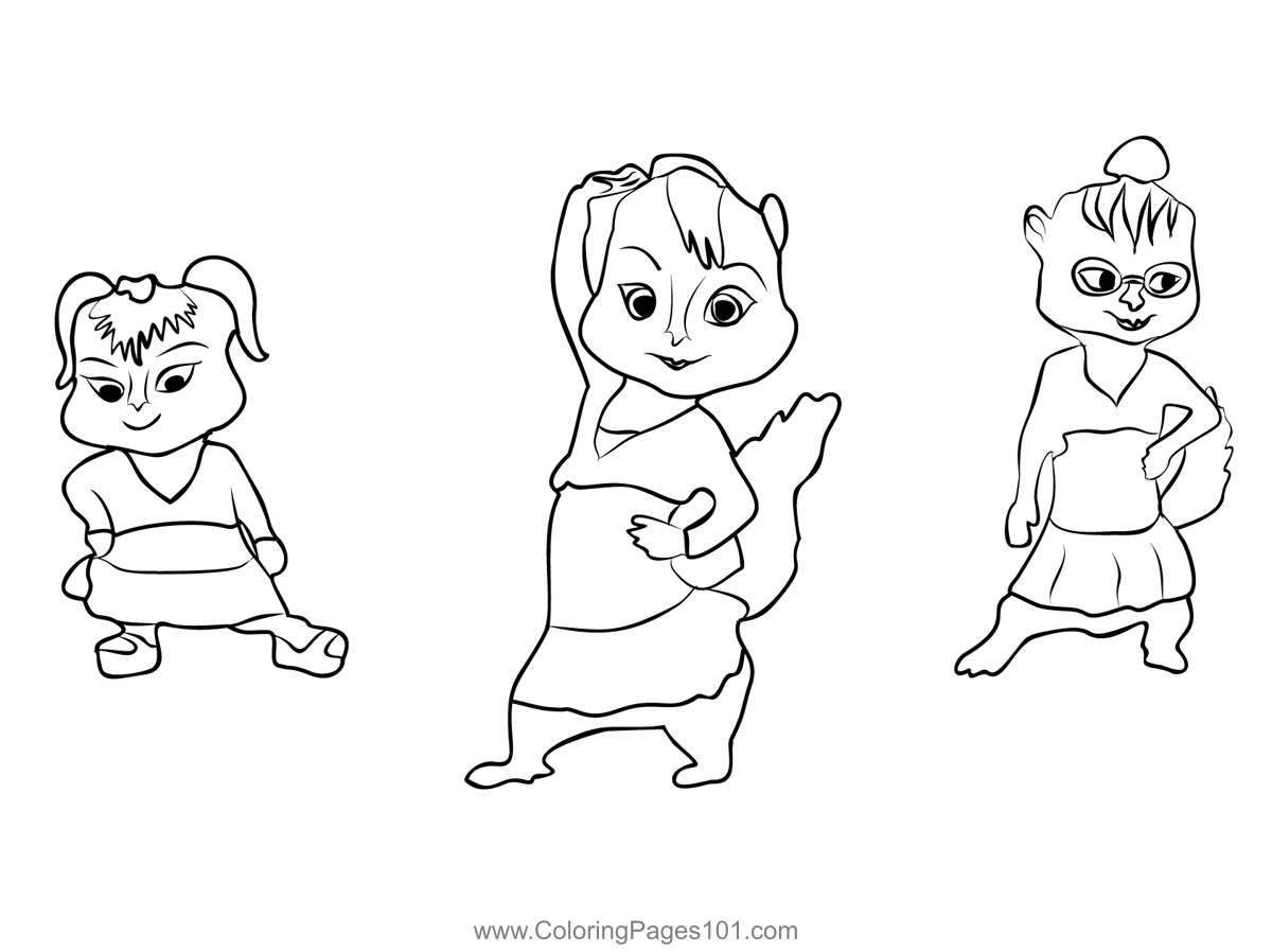 Alvin And the Chipmunks Coloring Page for Kids - Free Alvin and the