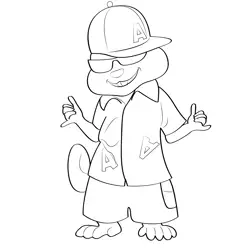 Alvin In Style Free Coloring Page for Kids