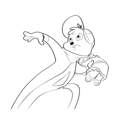 Alvin Throwing A Doll Free Coloring Page for Kids