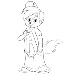 Alvin's New Look Free Coloring Page for Kids