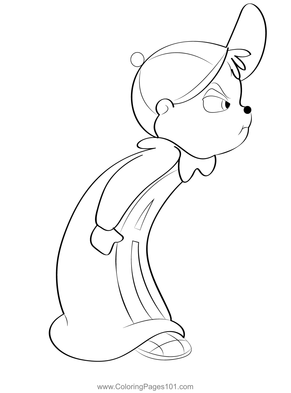 Angry Alvin Coloring Page for Kids - Free Alvin and the Chipmunks