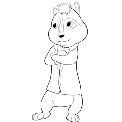 Cute Alvin Free Coloring Page for Kids