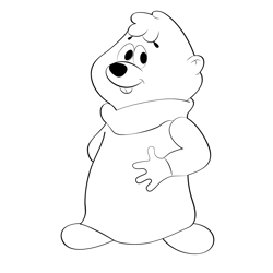 Cute Theodore Free Coloring Page for Kids