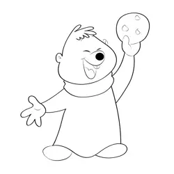 Happy Chipmunk Free Coloring Page for Kids