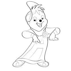 Singing Alvin Free Coloring Page for Kids
