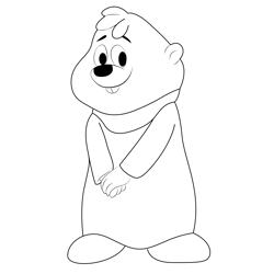 Standing Theodore Free Coloring Page for Kids
