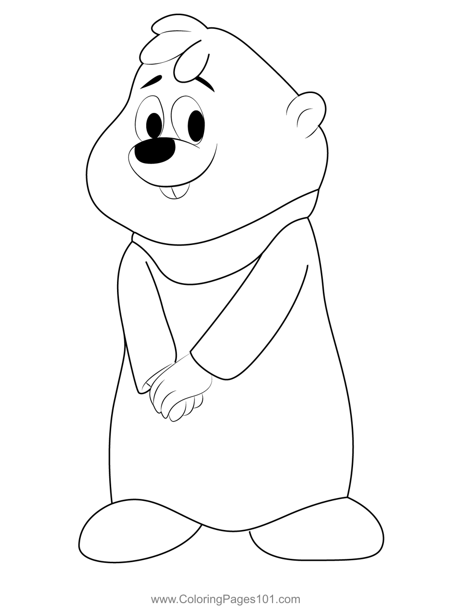 Standing Theodore Coloring Page for Kids - Free Alvin and the Chipmunks