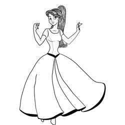 Anastasia 1 Free Coloring Page for Kids