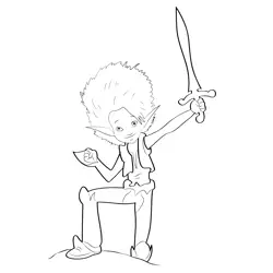 Arthur With Sword Free Coloring Page for Kids